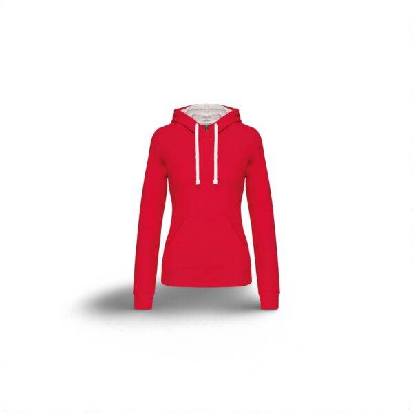Kariban Damen Kontrast Kapuzen Sweater inkl. Logostick – Bild 3