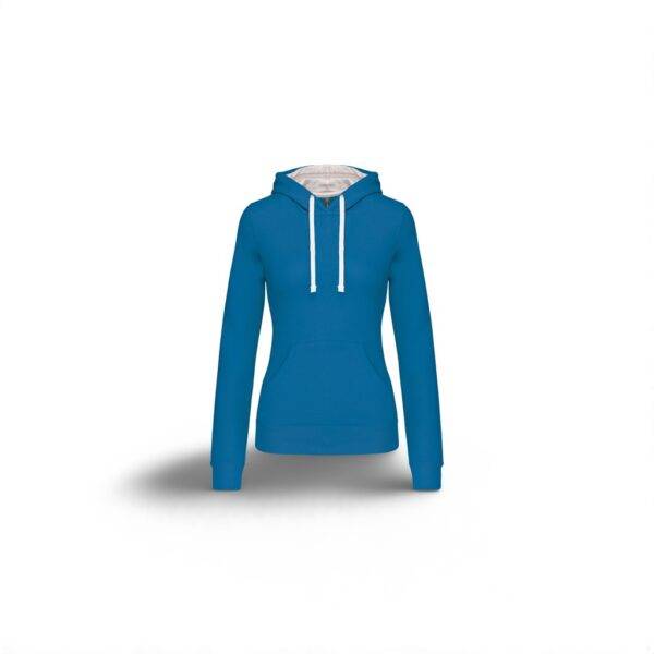 Kariban Damen Kontrast Kapuzen Sweater inkl. Logostick – Bild 2