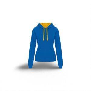 Kariban Damen Kontrast Kapuzen Sweater inkl. Logostick
